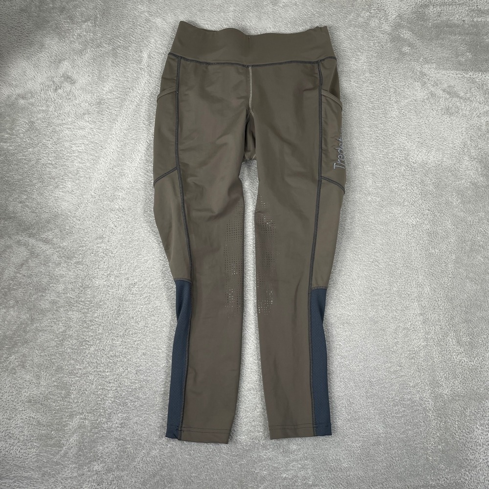 Tredstep Ireland Riding Tights Womens 30R Brown Silicone Knee Patch Equestrian